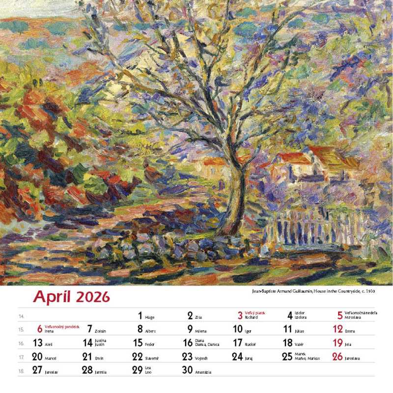 Nástenný kalendár (Impresionisti 2026) - 33 x 33 cm