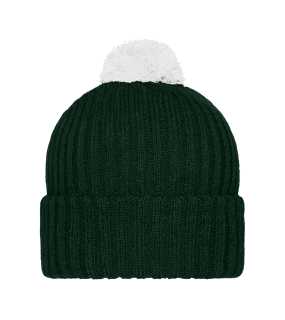 Zimná čiapka (MB Knitted Cap with Pompon) > zelená (dark) / biela