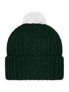 Zimná čiapka (MB Knitted Cap with Pompon) > zelená (dark) / biela