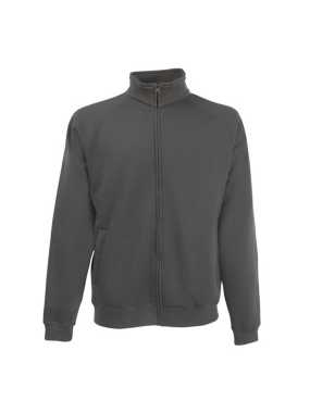 Pánska mikina (FRUIT OF THE LOOM Sweat Jacket ) > šedá (graphite) > XL