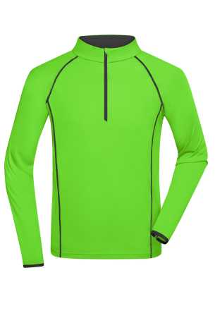 Pánske tričko(DAIBER Mens Sportsshirt Longsleeve) > zelená (bright) / čierna > S