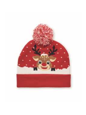 Vianočná vzorovaná čiapka > červená