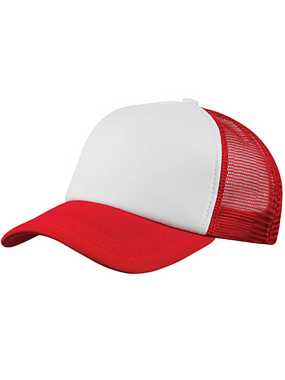 5 panelová šiltovka > červená / biela