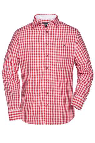 Pánska košeľa(J&N MEN'S TRADITIONAL SHIRT) > červená / biela > L