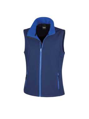 Dámska softshell vesta(RESULT LADIES SOFTSHELL BODYWARMER)>modrá(navy)/modrá(royal)>L