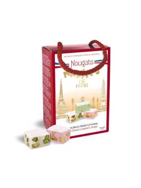 Cardbox of 12 nougats vanilla, pistachio & raspberry 80 g Maxim’s