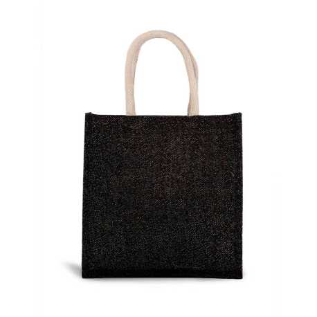 Taška (KIMOOD JUTE CANVAS TOTE SHOPPING BAG - LARGE) > čierna / strieborná