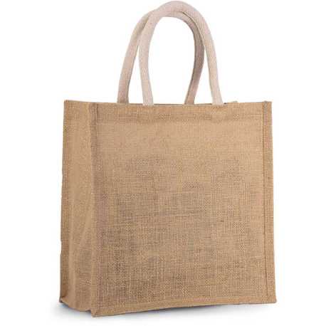 Taška (KIMOOD JUTE CANVAS TOTE SHOPPING BAG - LARGE) > prírodná (natural) / zlatá