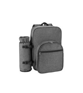 Piknikový chladiaci batoh z recyklovaného polyesteru s vysokou hustotou > šedá (dark)