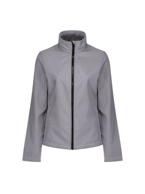 Dámska bunda (REGATTA ABLAZE WOMEN'S PRINTABLE SOFTSHELL) > šedá (rock) / čierna > M