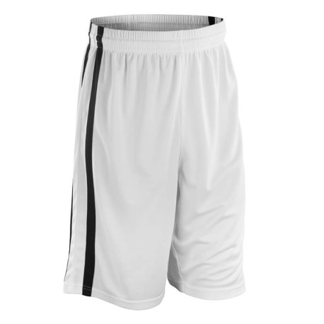 Pánske krátke nohavice(SPIRO BASKETBALL MENS QUICK DRY SHORTS)>biela / čierna>XS