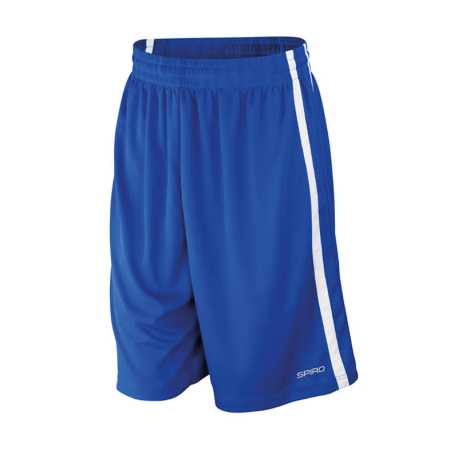 Pánske krátke nohavice(SPIRO BASKETBALL MENS QUICK DRY SHORTS)>modrá (royal) / biela>4XL