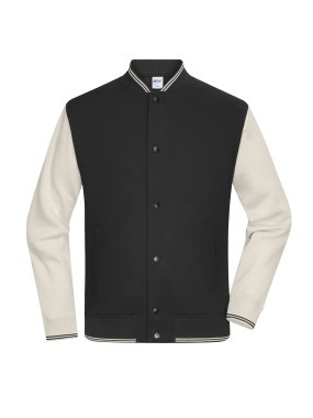 Unisex bunda (JN College-Jacket UNISEX) > čierna / šedá (sandstone) > 2XS