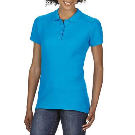Dámska polokošeľa(GILDAN SOFTSTYLE® LADIES' DOUBLE PIQUÉ POLO)>modrá (sapphire)>S