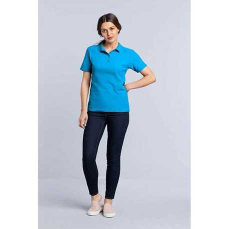 Dámska polokošeľa(GILDAN SOFTSTYLE® LADIES' DOUBLE PIQUÉ POLO)>modrá (sapphire)>S