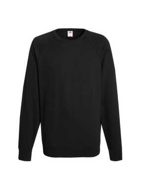 Pánska mikina (Fruit of the Loom-LW RAGLAN SWEAT) > čierna > M