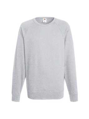 Pánska mikina (Fruit of the Loom-LW RAGLAN SWEAT) > šedá(heather grey) > XL