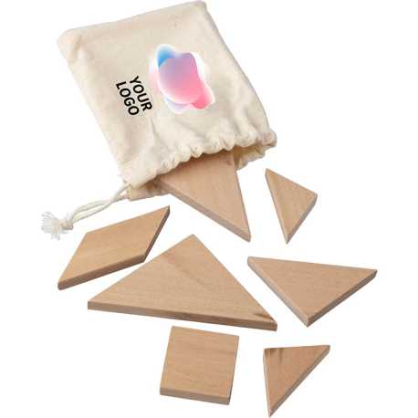 Drevené tangram puzzle > hnedá