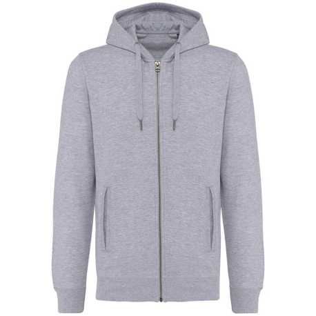 Unisex mikina (UNISEX ECO-FRIENDLY FRENCH TERRY ZIPPED HOODED SWEATSHIRT)>šedá (oxford)>S