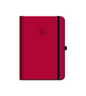Diár (Florencia 2026 s gumkou) - 14,2 x 20,4 cm > červená > denný A5