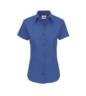 Dámska košeľa (B&C HERITAGE SSL/WOMEN) > modrá (chip) > 2XL
