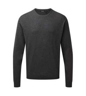 Pánska košeľa (Premier MEN'S CREW NECK COTTON RICH KNITTED SWEATER)>šedá (charcoal)>4XL