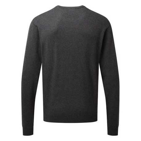 Pánska košeľa (Premier MEN'S CREW NECK COTTON RICH KNITTED SWEATER)>šedá (charcoal)>4XL