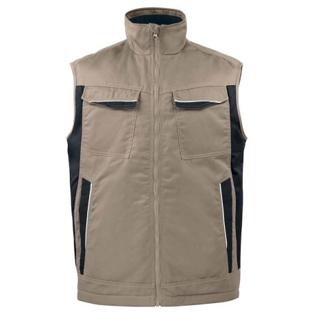 Pánska vesta (PROJOB PADDED VEST) > hnedá (khaki) > 3XL