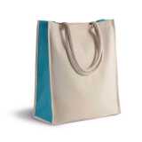 Taška (KIMOOD COTTON / JUTE TOTE BAG - 23L) > prírodná / tyrkysová