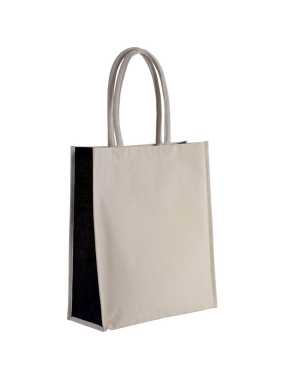 Taška (KIMOOD COTTON / JUTE TOTE BAG - 23L) > prírodná / čierna
