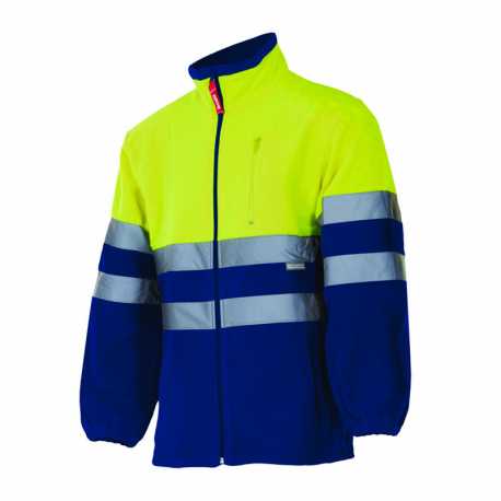 Pánska bunda (VELILLA HV TWO-TONE FLEECE JACKET) > modrá (royal) / žltá (hi-vis) > 4XL