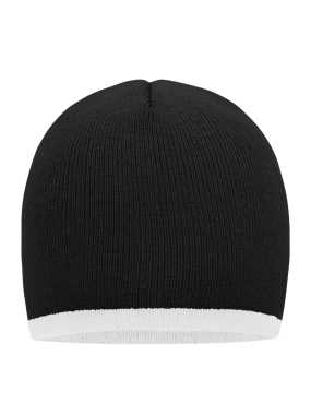 Zimná čiapka (MB Beanie with contrasting border) > čierna / biela