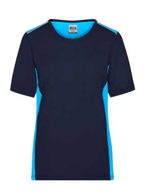 Dámske pracovné tričko(JN Ladies Workwear T-Shirt-Level 2)>modrá (navy) / tyrkysová>XS