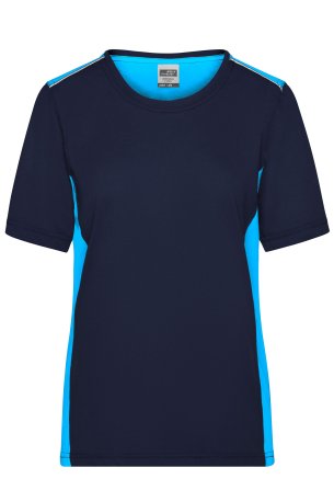 Dámske pracovné tričko(DAIBER Ladies Workwear T-Shirt-Level 2)>modrá (navy) / tyrkysová>XS