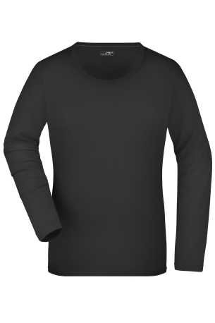 Dámske tričko (DAIBER Ladies' Stretch Shirt Long-Sleeved) > čierna > S