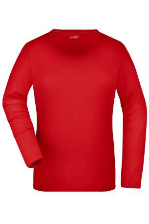 Dámske tričko (DAIBER Ladies' Stretch Shirt Long-Sleeved) > červená > S