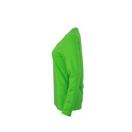 Dámske tričko (DAIBER Ladies' Stretch Shirt Long-Sleeved) > zelená (lime) > S