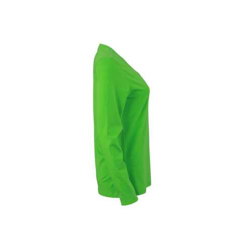 Dámske tričko (DAIBER Ladies' Stretch Shirt Long-Sleeved) > zelená (lime) > S