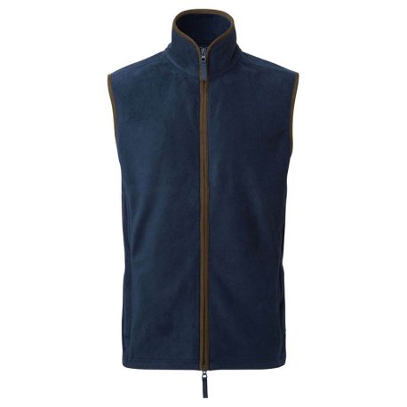 Pánska vesta (Premier MEN'S 'ARTISAN' FLEECE GILET) > modrá (navy) / hnedá > 2XL