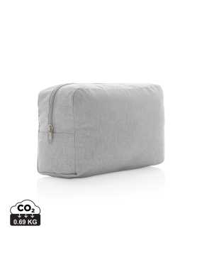 Nefarbená toaletná taška Impact z 285g recykl. canvas AWARE > šedá