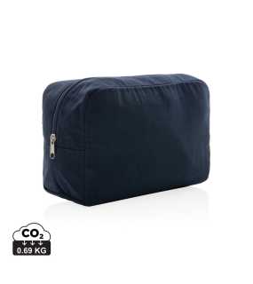 Nefarbená toaletná taška Impact z 285g recykl. canvas AWARE > modrá (navy)