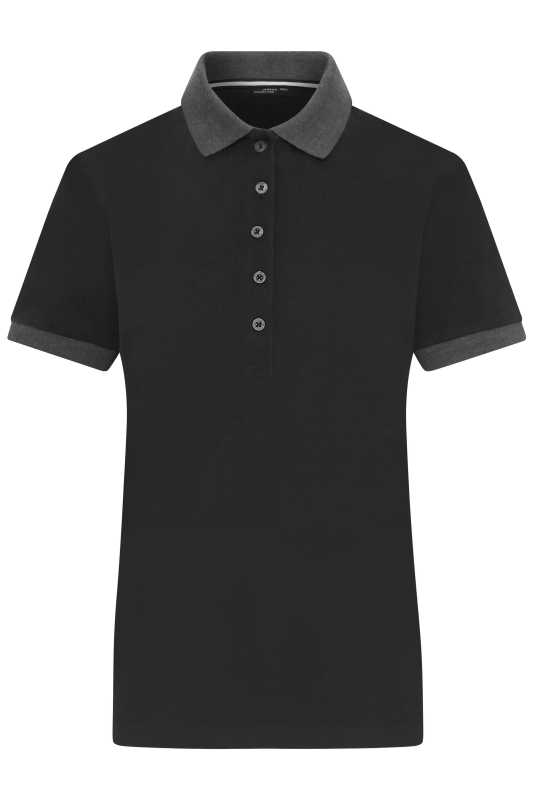Dámska polokošeľa (JN Ladies' Polo) > čierna / šedá (anthracite melange) > XS