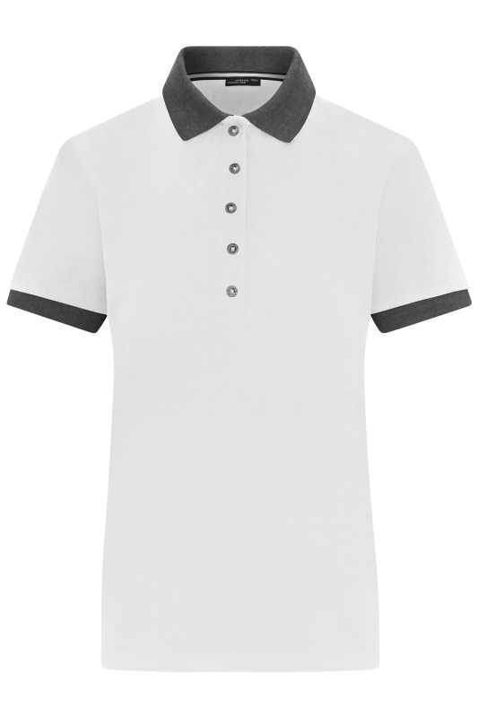 Dámska polokošeľa (JN Ladies' Polo) > biela / šedá (anthracite melange) > XS