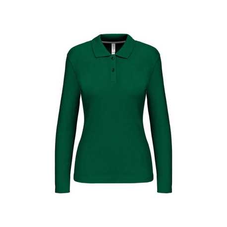 Dámska polokošeľa ( Kariban Ladies Long Sleeve Pique Polo Shirt )>zelená (kelly)>3XL