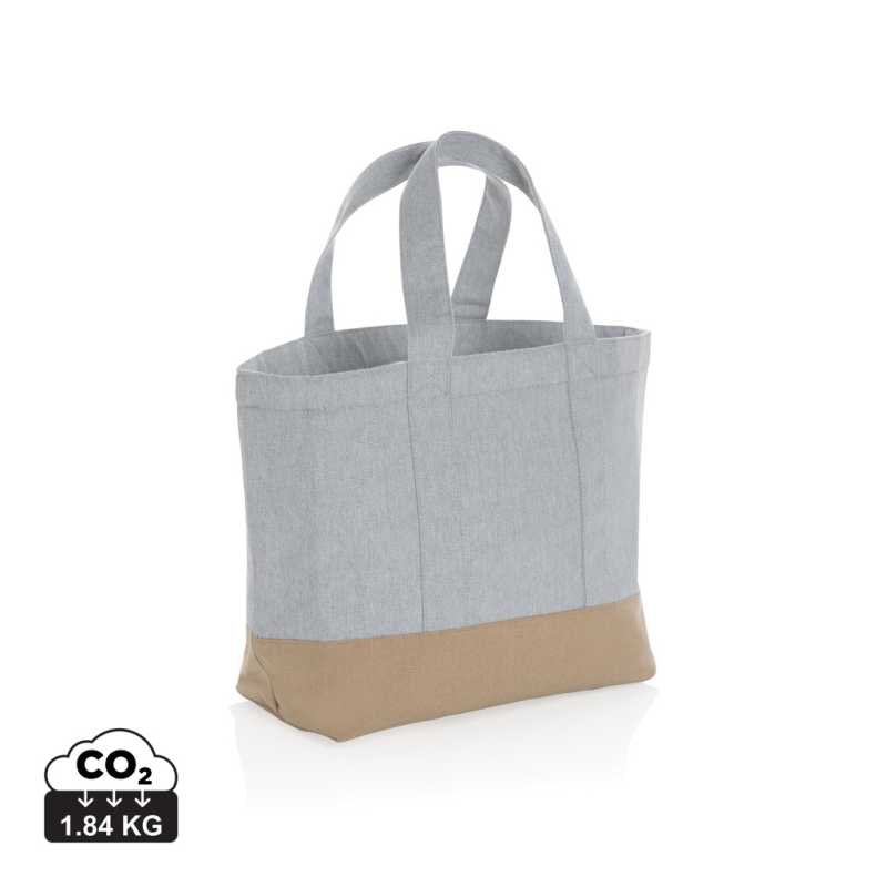 Nefarbená chladiaca taška Impact z 285g recykl. canvas AWARE > šedá
