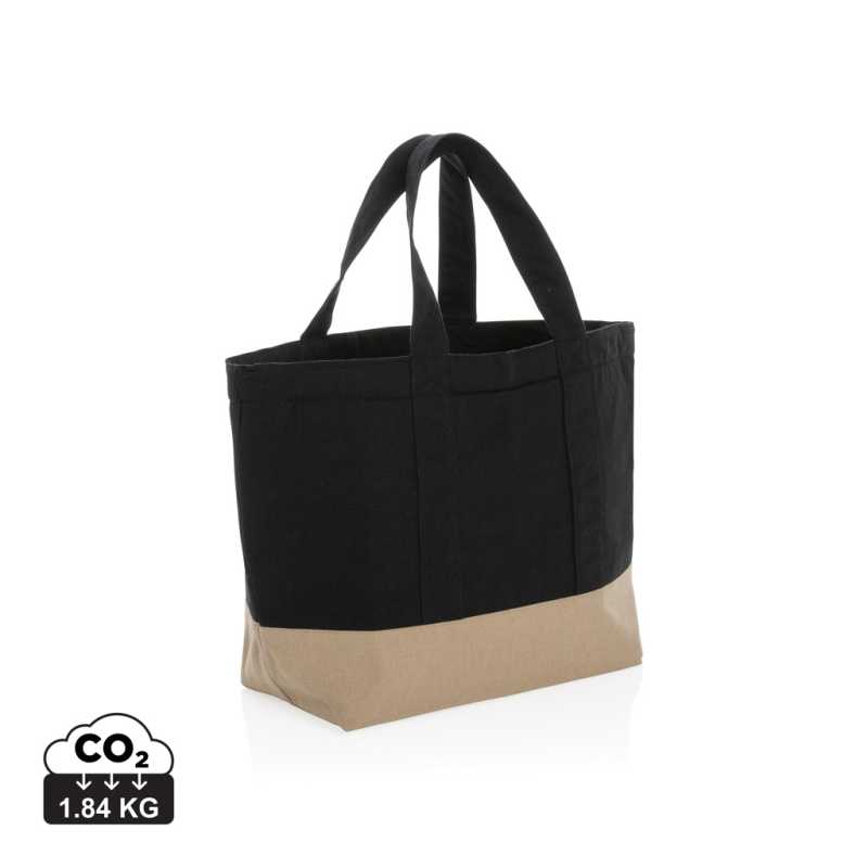Nefarbená chladiaca taška Impact z 285g recykl. canvas AWARE > čierna
