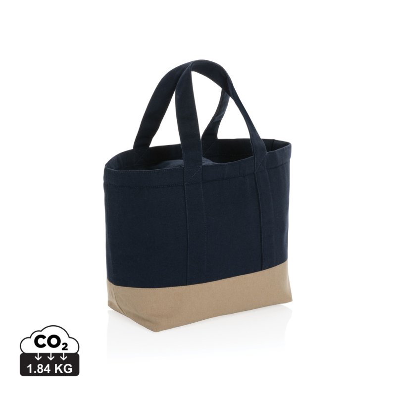 Nefarbená chladiaca taška Impact z 285g recykl. canvas AWARE > modrá (navy)