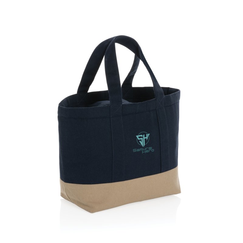 Nefarbená chladiaca taška Impact z 285g recykl. canvas AWARE > modrá (navy)