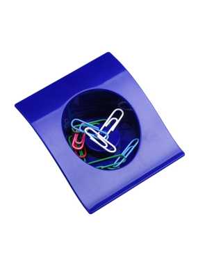 Stojanček s kancelárskymi sponkami > modrá