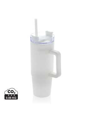 Termohrnček s madlom Tana 900ml z RCS recykl. plastu > biela